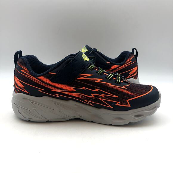 SKECHERS Boys Light Storm 2.0 Bolt Brights Sneakers Size 2.5 Orange Green NIB - Picture 4 of 11